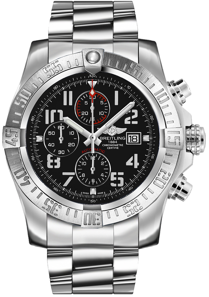 Review Breitling Super Avenger II Steel Volcano Black A13371111B2A1 fake watch - Click Image to Close